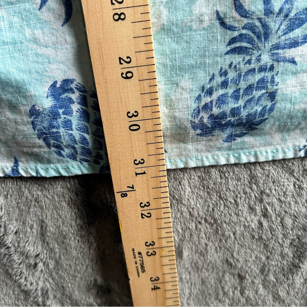 Izod Saltwater Relaxed Classics Blue Pineapple Pattern Shirt‎ XL Button Down - Picture 6 of 6